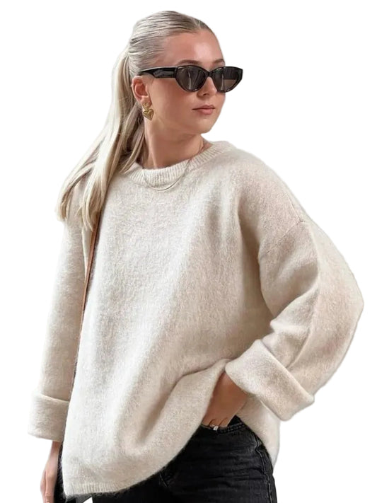 Damski Dzianinowy Sweter Oversize